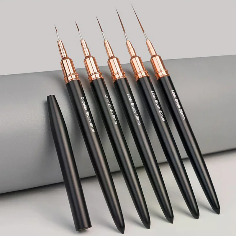 5 Professional Brush Pcs/set Design,gel 7/9/11/15/20mm for Diy Projects Home Improvement Grade Easy Handling Premium