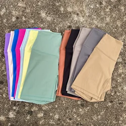 Solid Color High Waist Yoga Short Leg Cycling Women Fitness Sports Short Comprehensive Training Jog Squat Proof Internal Pocket