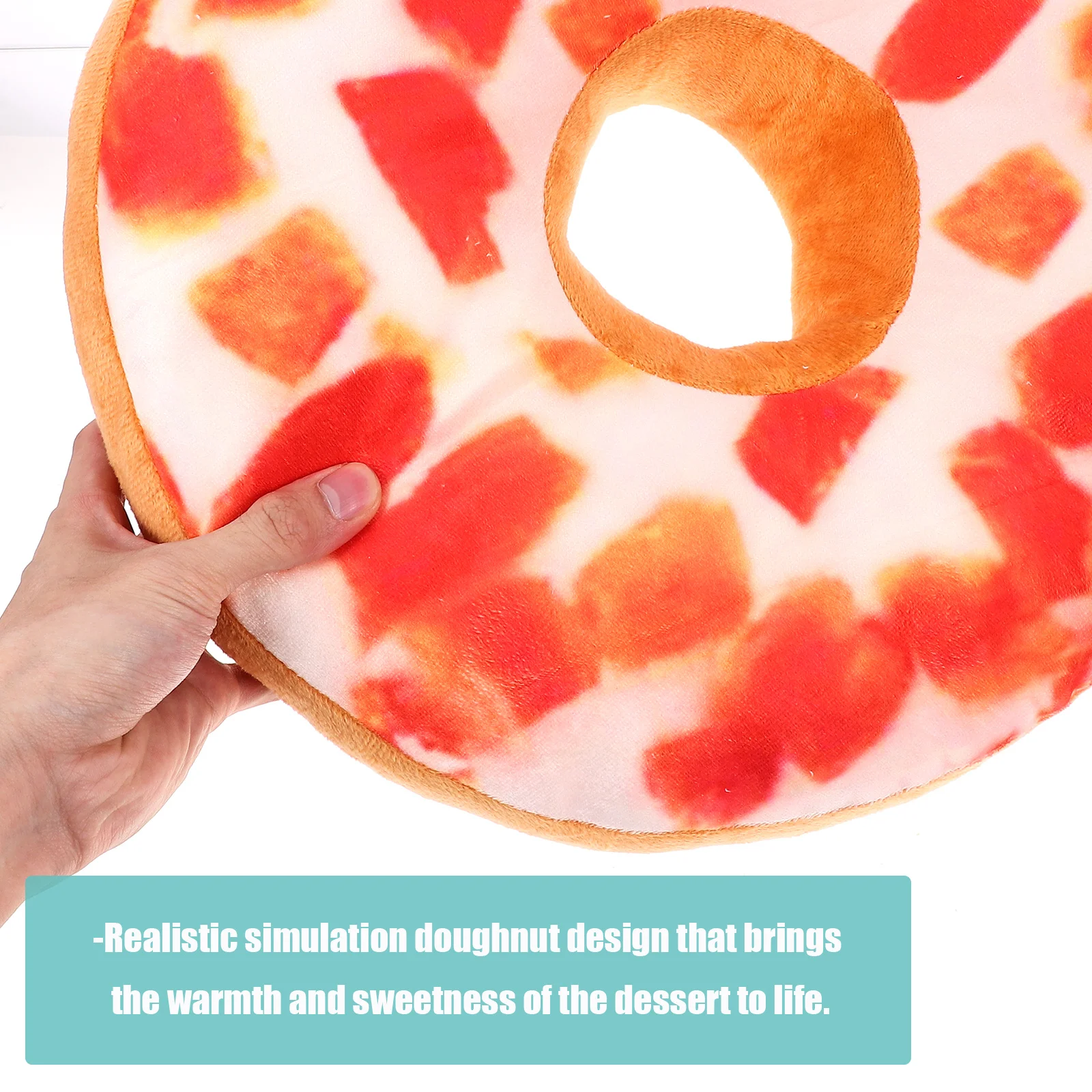 1pc Simulation Chocolate Doughnut Pillow Soft Hugging Cushion For Home Office Nap Sleep Cartoon Stuffed Round Decorative