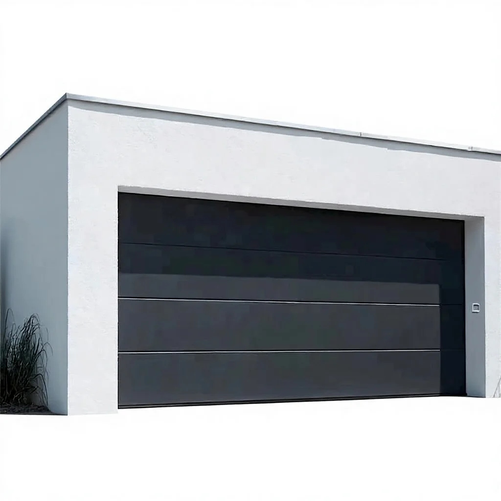 New Style High Quality Best Price Automatic Aluminum Steel Full View Sectional Overhead Insulated Garage Door With Flush Panel