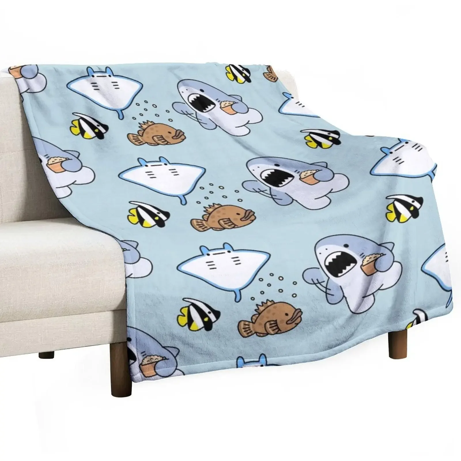 

Samezu Sea Throw Blanket Plaid on the sofa halloween Winter beds Cute Blankets