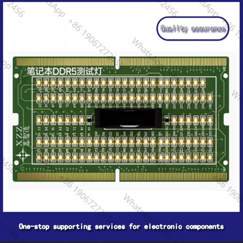 Laptop motherboard DDR5 memory slot detection, dual-purpose forward and reverse with light test card, computer tester, lamp hold