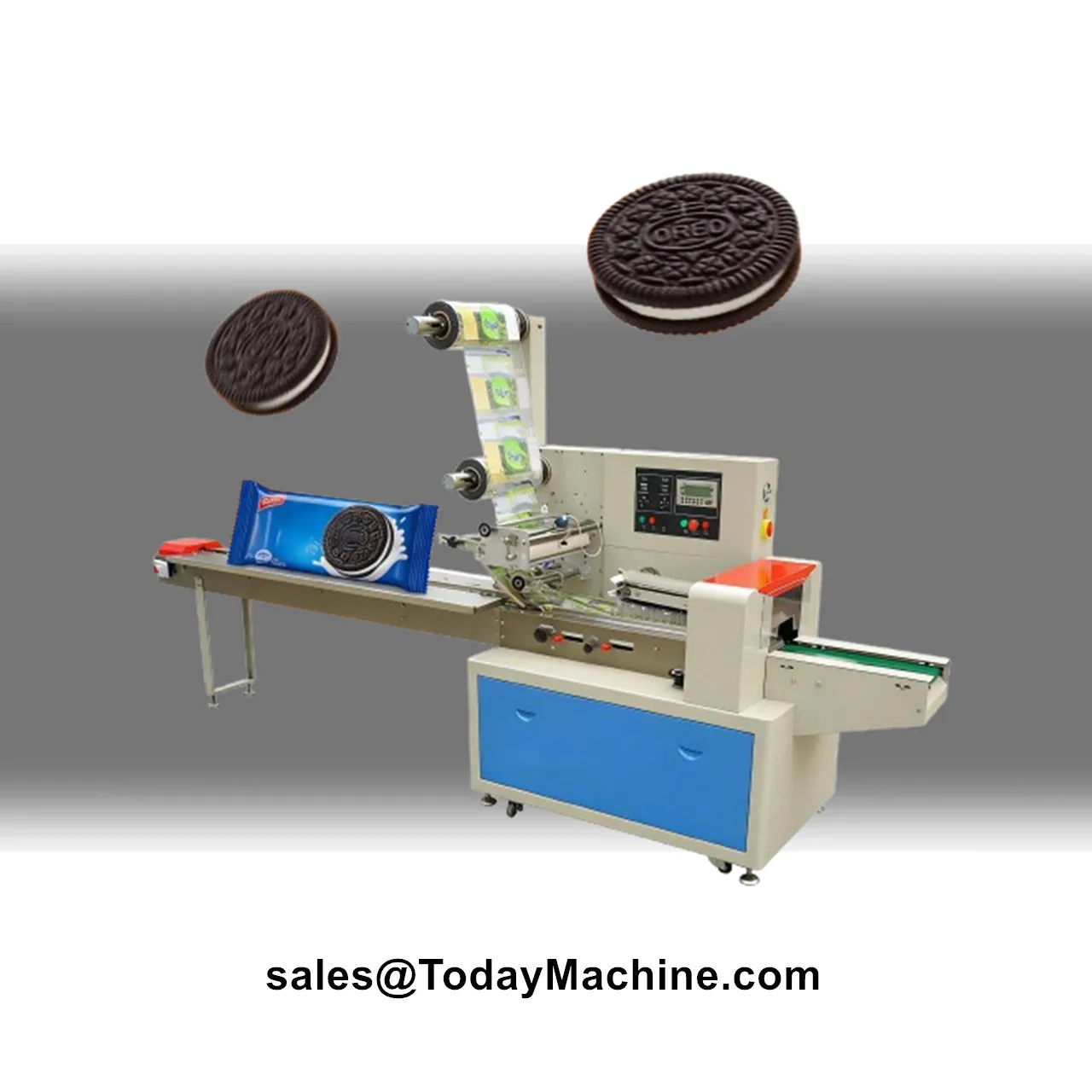 Automatic Horizontal Flow Packing Machine for Ice Candy Popsicles Cake Food