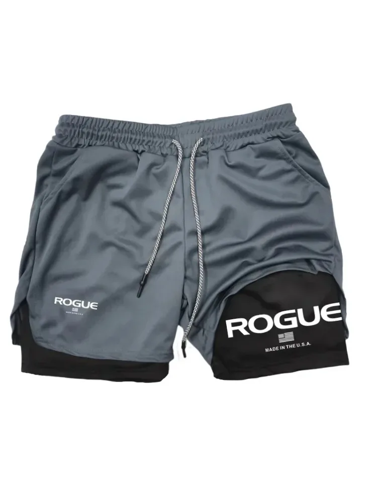 Rogue Gyms Sportshorts voor heren Four Seasons Sportswear 2-in-1 dubbellaagse strakke shorts Sportshorts - afbeelding 2