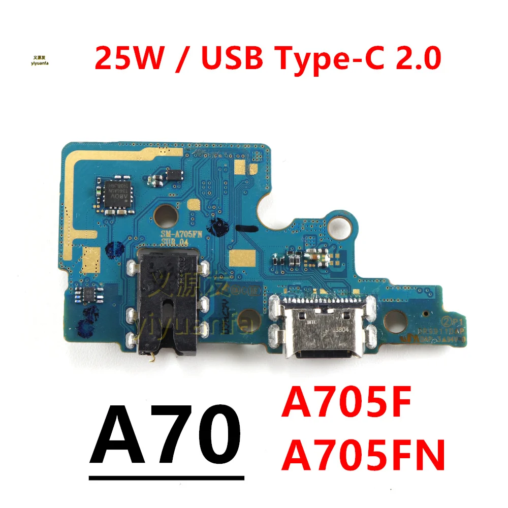 For Samsung Galaxy A70 SM-A705F A705FN A705 USB Type-C 25W Fast Charger Charging Port Dock Connector Microphone Main Board Flex