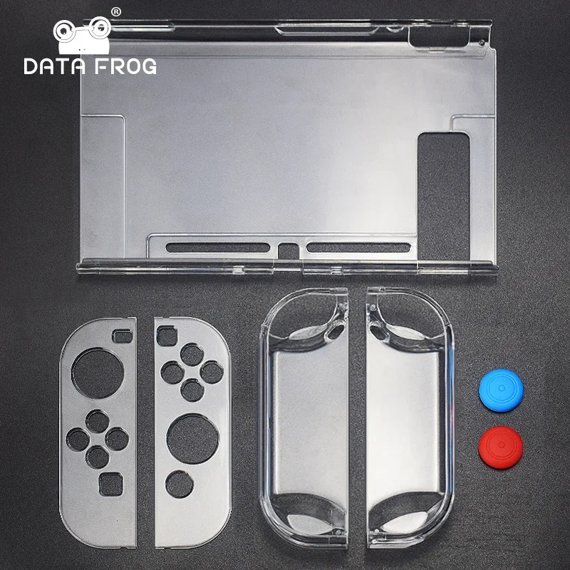 DATA FROG Klare Hartschutzhülle für Switch / OLED – transparente, kratzfeste Schutzhülle für die Handheld-Spielekonsole