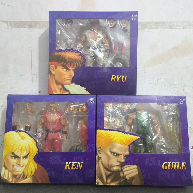Nuevo Ultra Street Fighter Ken Masters Storm Toy USFII: The Final Challengers Guile Ryu Ken figura de acción modelo juguete regalo de Navidad