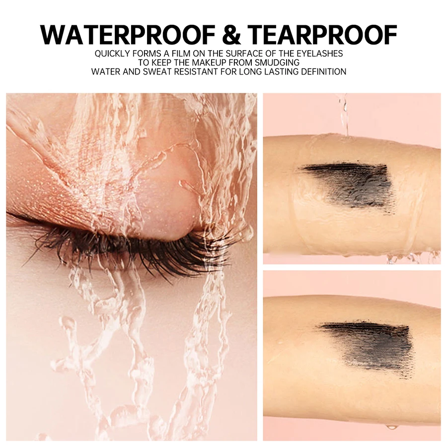Matita e mascara per eyeliner neri da 2 pezzi a lunga durata a prova di sbavature per il trucco degli occhi audace, cosmetici per eyeliner naturali per regali da donna
