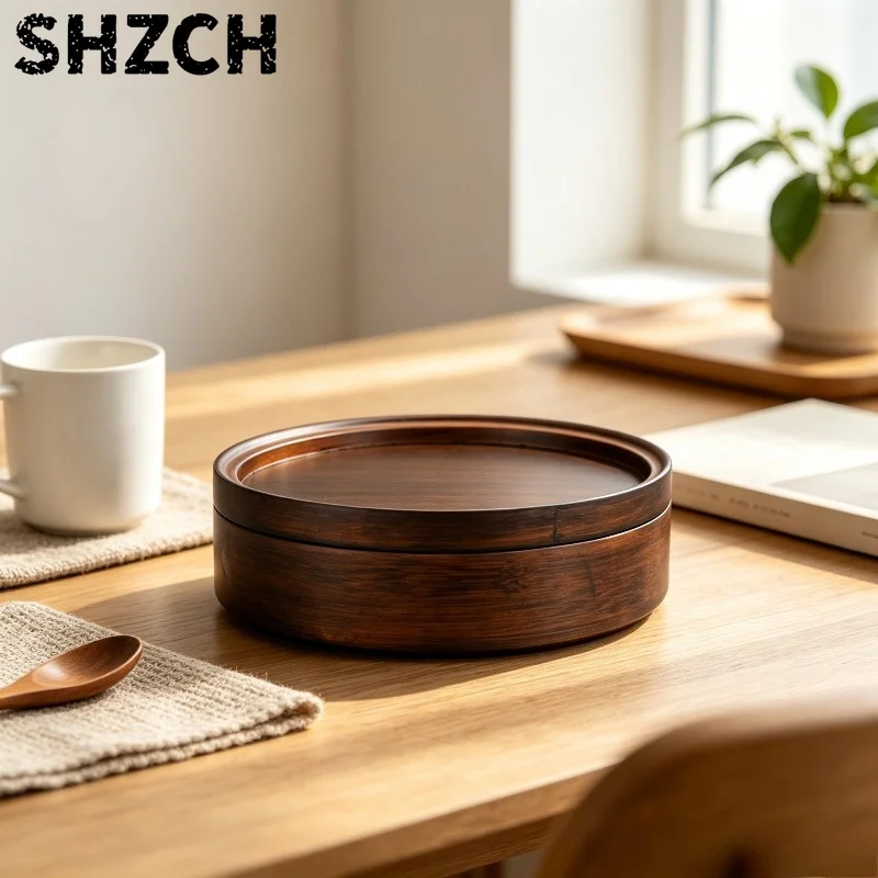 Premium Pu-erh Tea Container Box, Stackable Airtight Storage Organizer with Lid, Tea Set Tray Knife for Pressed Cake Keeping.