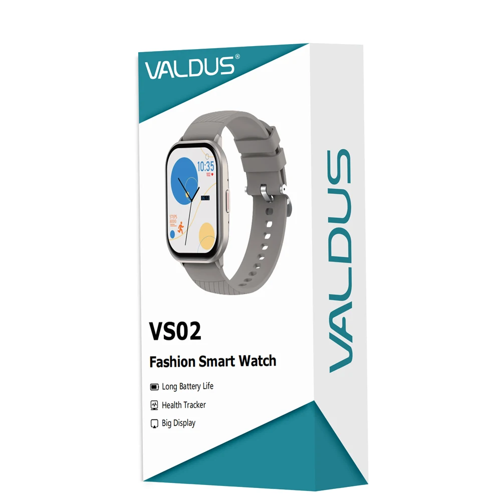 VALDUS 2024, новые умные часы VS02, Bluetooth-вызов, обнаружение сердечного ритма, GPS-траектория, регулировка яркости, умные часы для мужчин и женщин