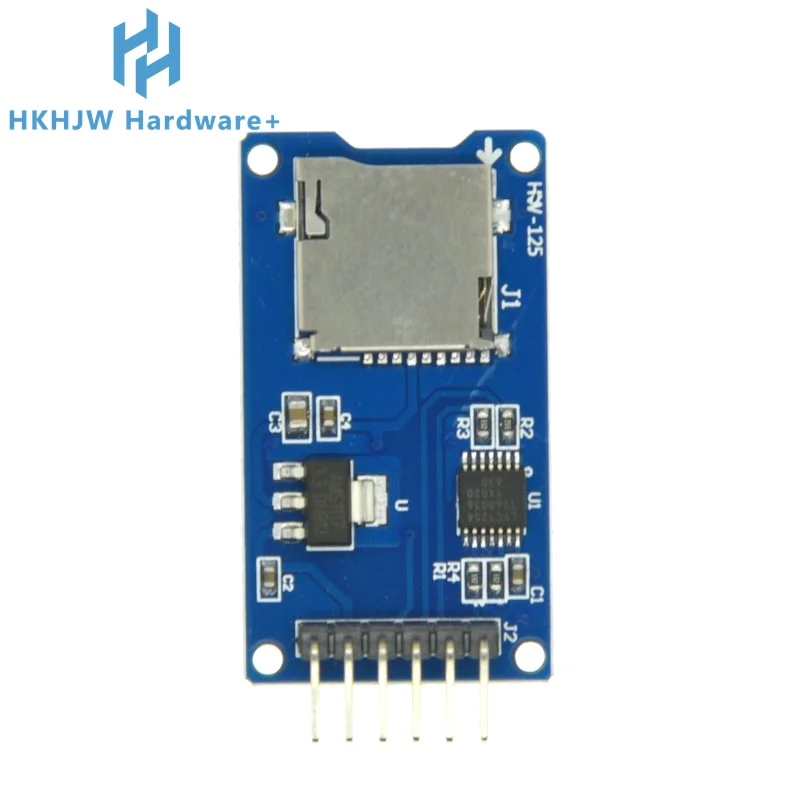 Micro SD Card & SDHC(high-speed card) Mini TF Card Reader Module Adapter SPI Interfaces with Level Converter Chip for Arduino