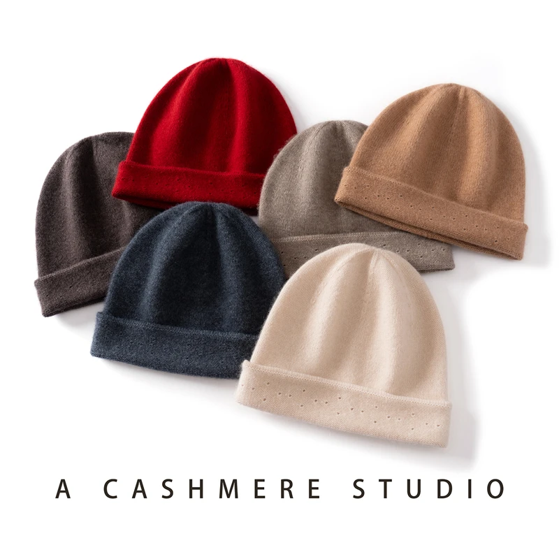 

Унисекс, 100% кашемировые вязаные шапки, осень-зима, сохраняющие тепло, базовые шапочки, мягкие удобные мужские и женские кашемировые вязаные холодные шапки, трикотаж