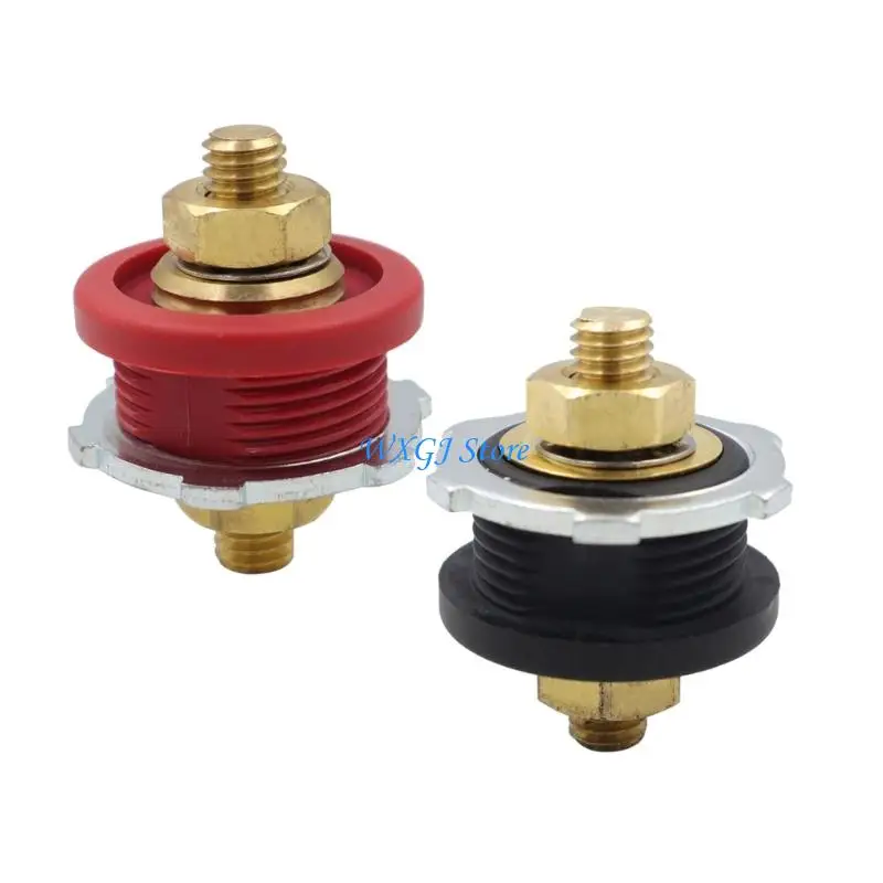 37JE 2 Pieces Corrosion Resistant Black Red Car Emergency Battery Battery Connectors