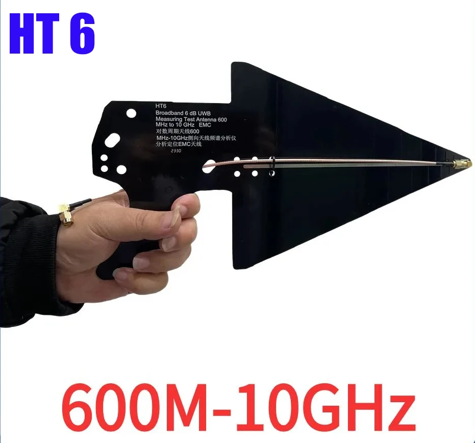 HT6 50Ohm Suitable For SA6 Spectrum Analyzer Broadband Antenna 5W Directional Antenna RF 600M-10G UWB Wifi Antenna Board