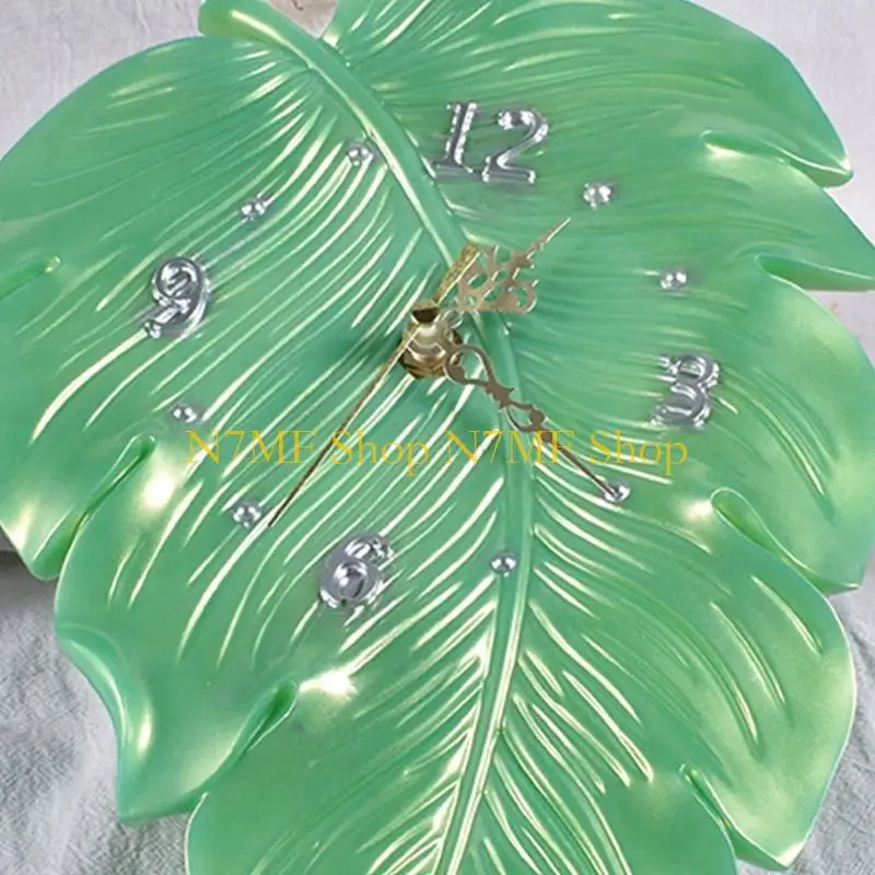 

N7MF часы в форме листа, форма для эпоксидной смолы, настенные часы, силиконовая форма, сделай сам, украшения для дома, для