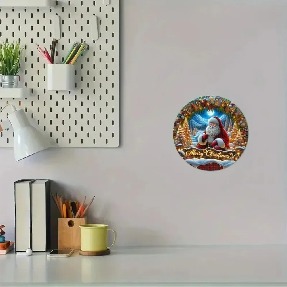 فن القصدير القديم، لافتة خشبية ساحرة سانتا كلوز - ديكور معلق على الحائط للمنزل والمطبخ وغرفة الطعام | هدية مثالية للمزرعة #6