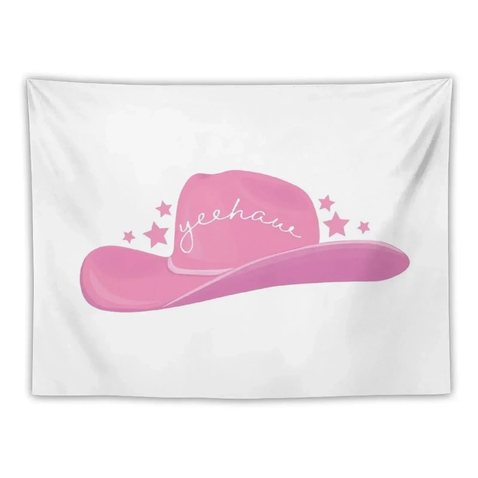 

Pink Cowboy Hat Tapestry Wallpaper Room Decor Cute Luxury Living Room Decoration Room Aesthetic Decor Tapestry