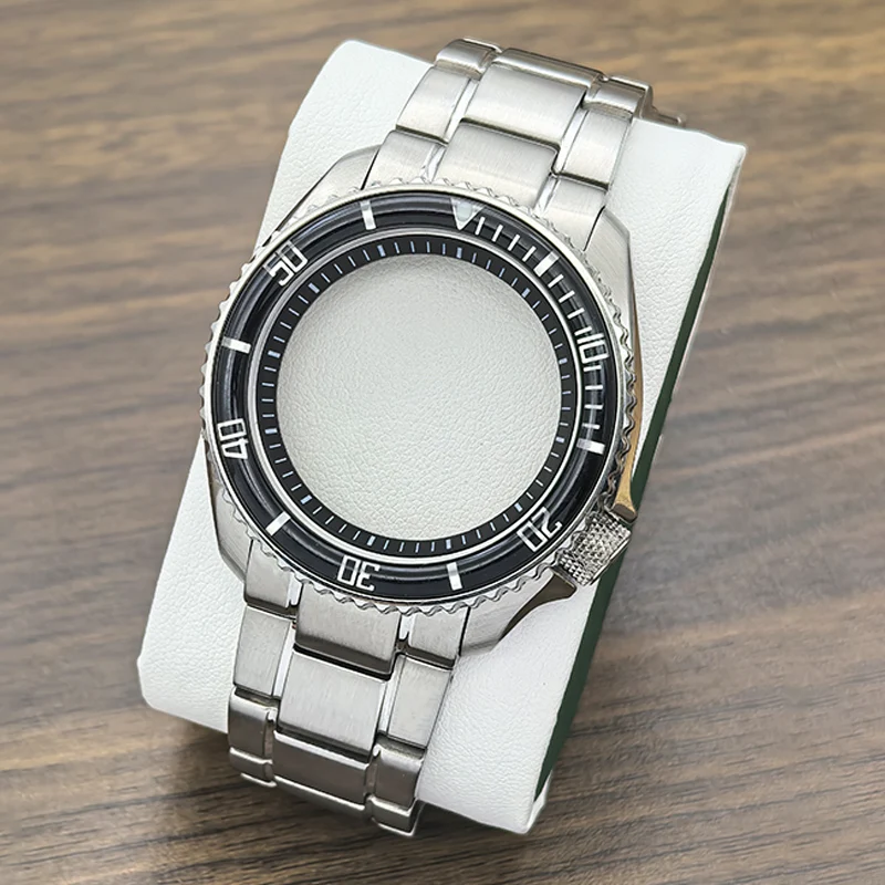SKX007 SRPD Case Sapphire Crystal Glass Transparent Cover Fit NH35 NH36 4R 7S26 Movement 28.5MM Dial Steel Watch Strap NH35 Case