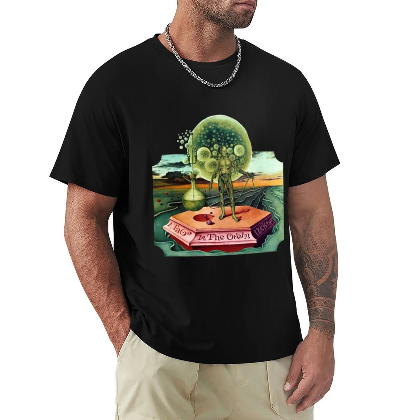 Camiseta A Tab In The Ocean 1972 Nektar, camiseta minimalista de cuello redondo lisa
