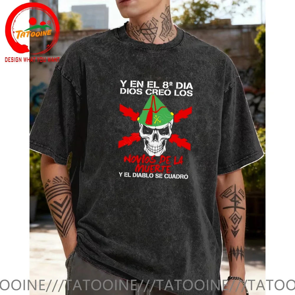 Funny Design Spain Legion Novios De La Muerte  Shirt Men Fashion Trendy Casual Clothing Stylish Tops Tee Shirt Leisure Tshirt