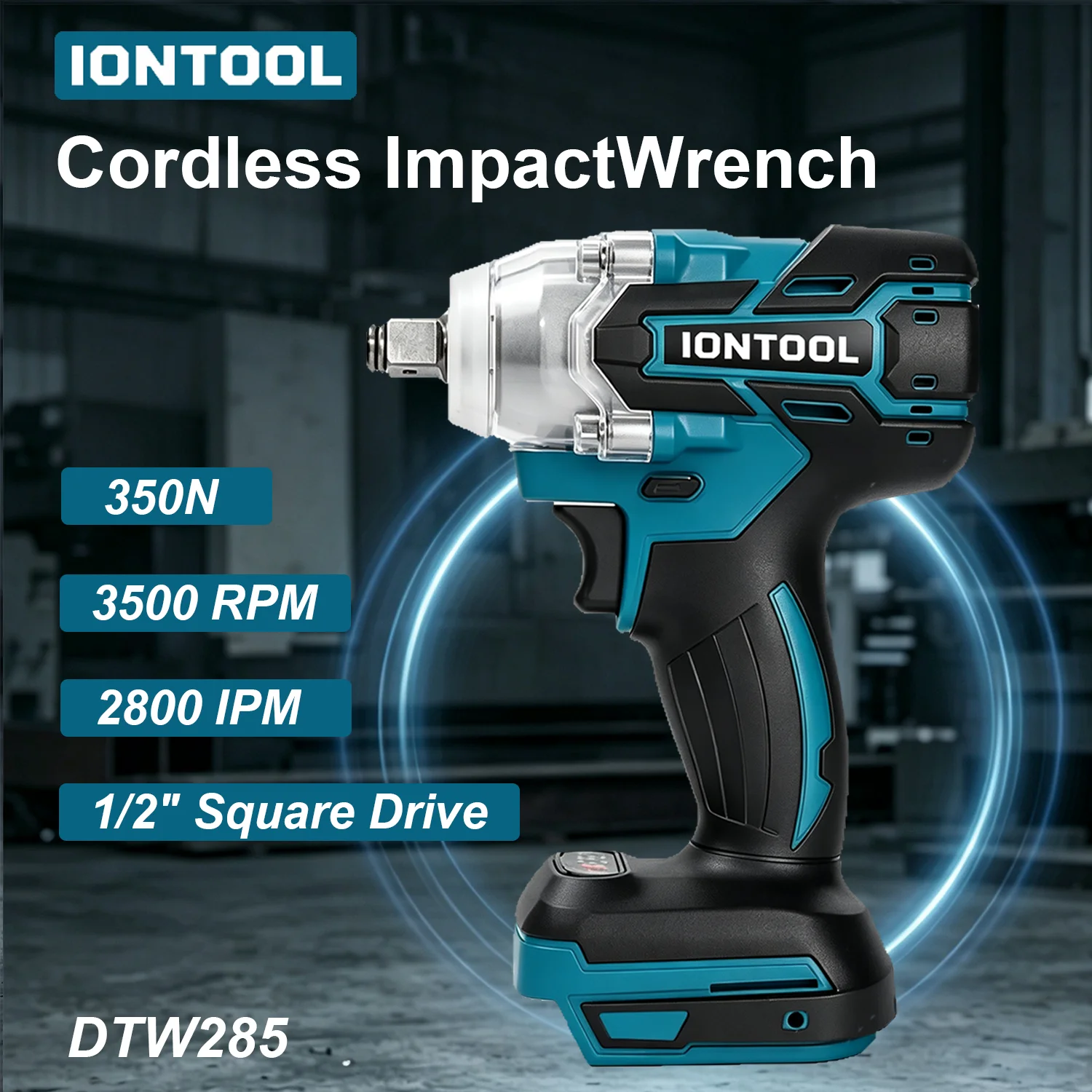 IONTOOL 350N Cordless Impact Wrench Tool Only DTW285 Heavy Duty Wrench Garage DIY Power Tool Compatible with Makita 18V Battery
