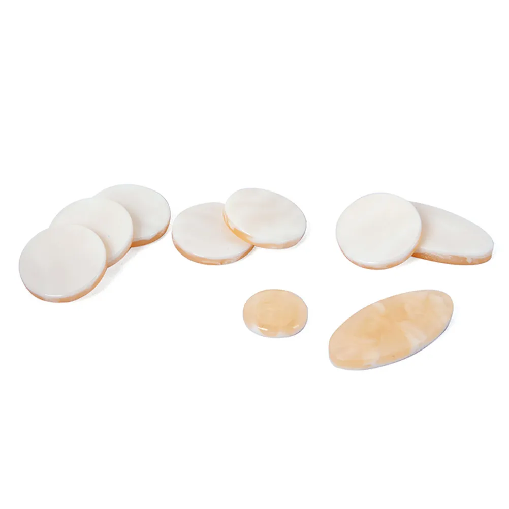 9Pcs Alto Tenor Soprano Saxophone Shell Key Buttons Set High Gloss Bright Color Lightweight Professional Sax Parts Accessories