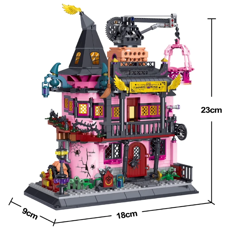 مكعبات بناء المختبر السحري المصنوعة يدويًا لتقوم بها بنفسك مجموعة البيت السحري ألعاب عصرية لسطح المكتب وحلي للمنازل هدية عيد ميلاد #6