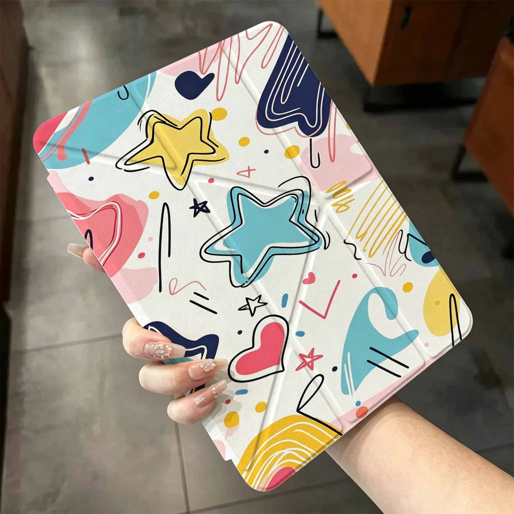 Trending Cute Doodles For IPad Mini Air Pro 13 12.9 11 10.9 10.5 10.2 9.7 8.3 7.9 inch 5 6 7 8 th Pen Slot Tablet Case