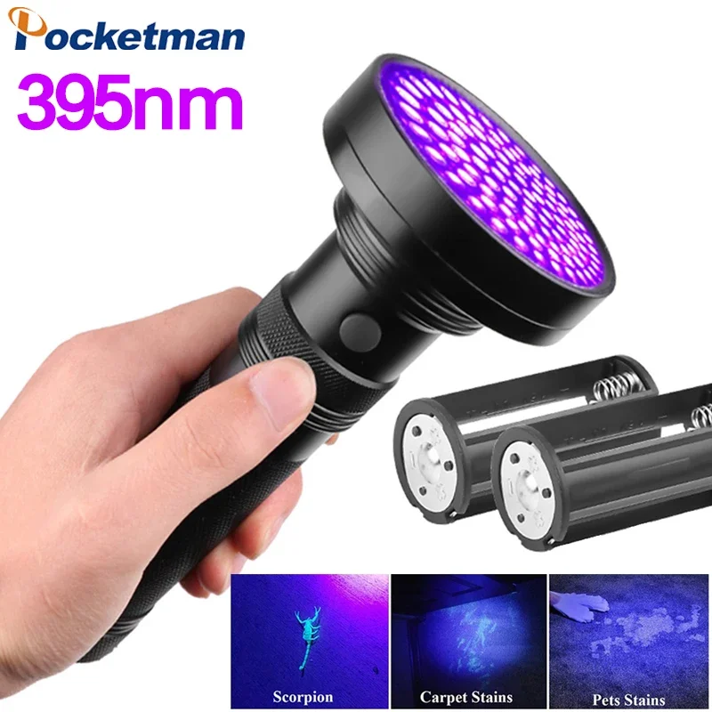 

UV Flashlight 395nm Black Light Aluminum Alloy Flashlights UV Light Detector for Scorpion Pet Urine Stain