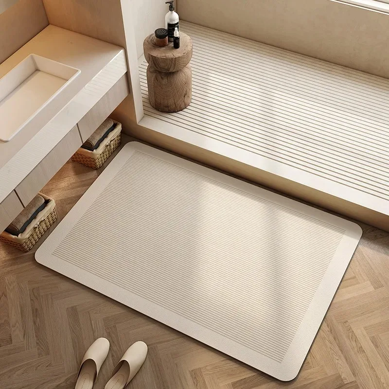 Bathroom Floor Mat Diatomite Super Absorbent Quick Dry Non Slip Wear Resistant Stain Proof No Wash Bath Mat
