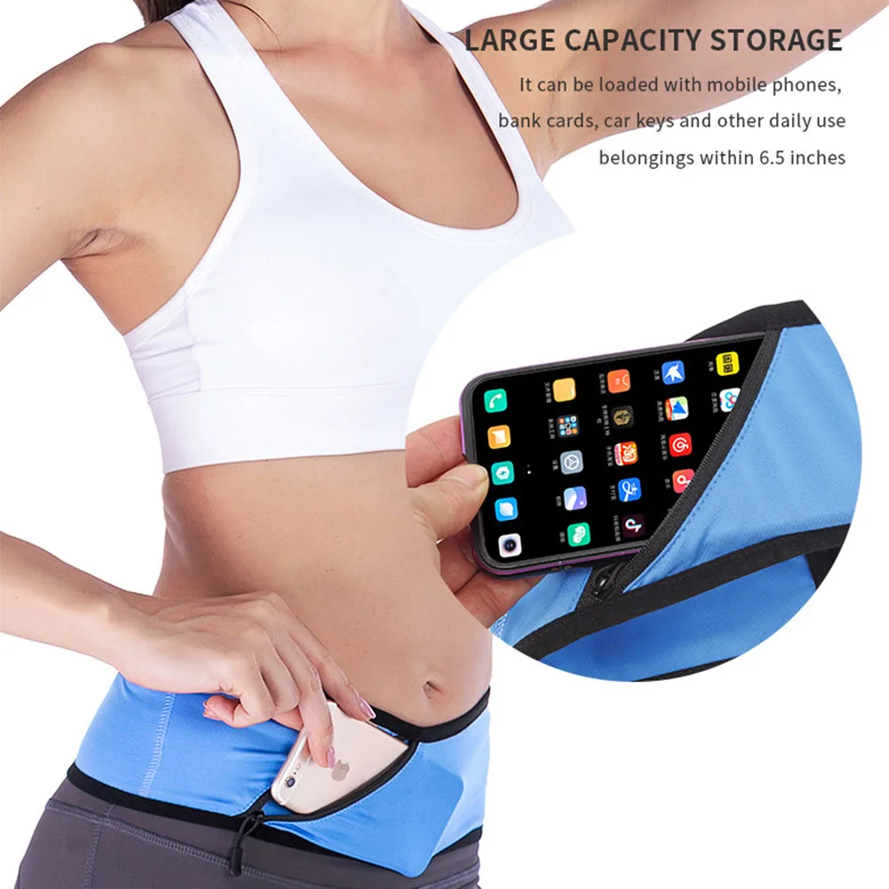 حقيبة خصر للهاتف في الهواء الطلق للرجال والنساء، متعددة الوظائف للجري، حقيبة خصر مناسبة للنساء، حقيبة حزام رياضي لليوجا