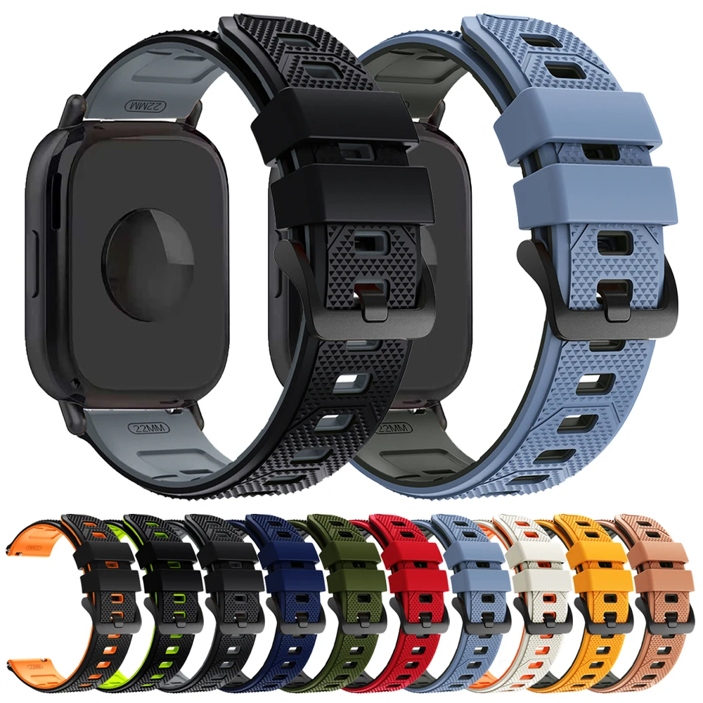 22 mm zweifarbiges Silikon-Sportarmband für Redmi Watch 5 Active WatchBand für REDMI Watch 5 Lite/für Xiaomi Watch5 Armband ersetzen