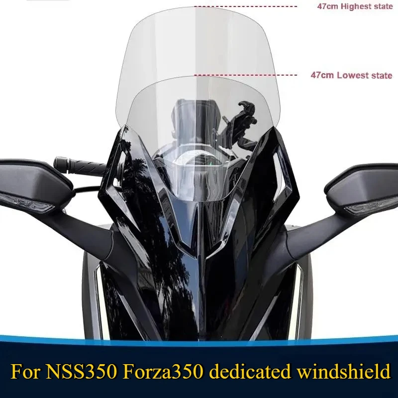 For Honda NSS350 Forza350 Motorcycle Front Windshield Modification Accessories Rain Shield Protective Cover Air Deflector