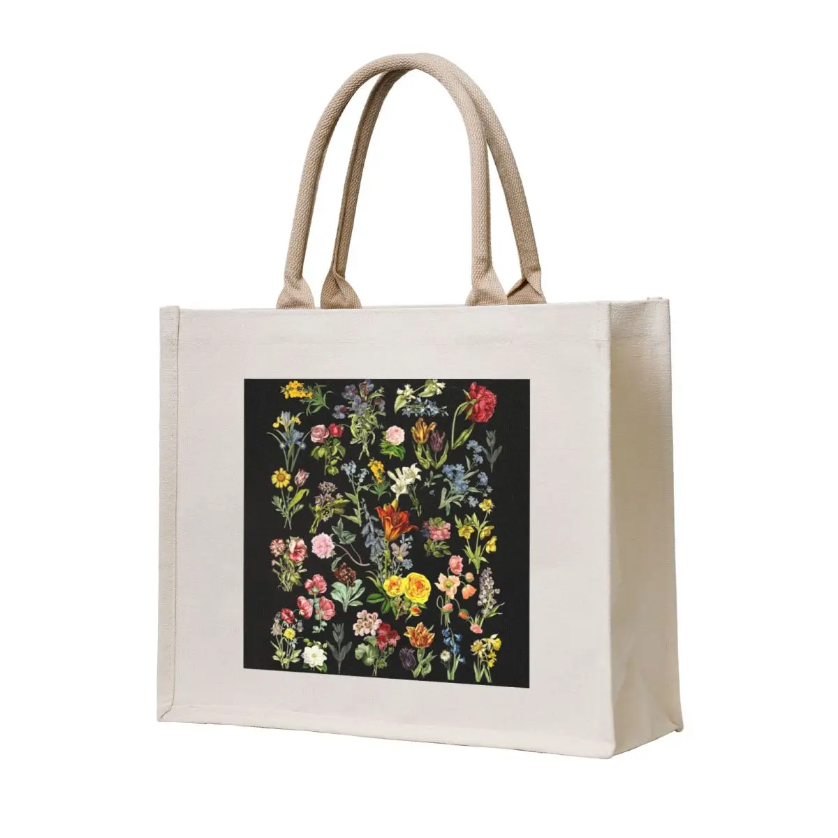 

Vintage Flower Floral Botanical Chart Tote Bag sac pour femme eco bag folding Canvas bag for women