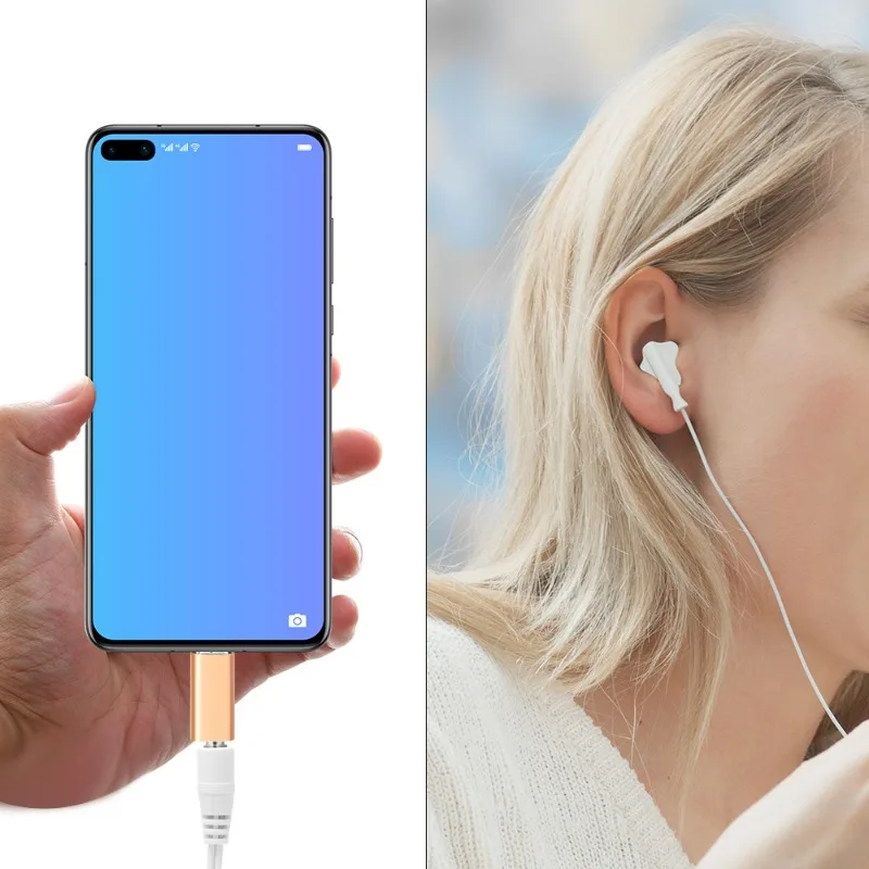 Konwerter słuchawek typu C żeński na 3.5mm Jack męski AUX Jack przejściówka Audio do słuchawek nausznych uniwersalny przejściówka Audio do słuchawek nausznych USB-C — zdjęcie 4