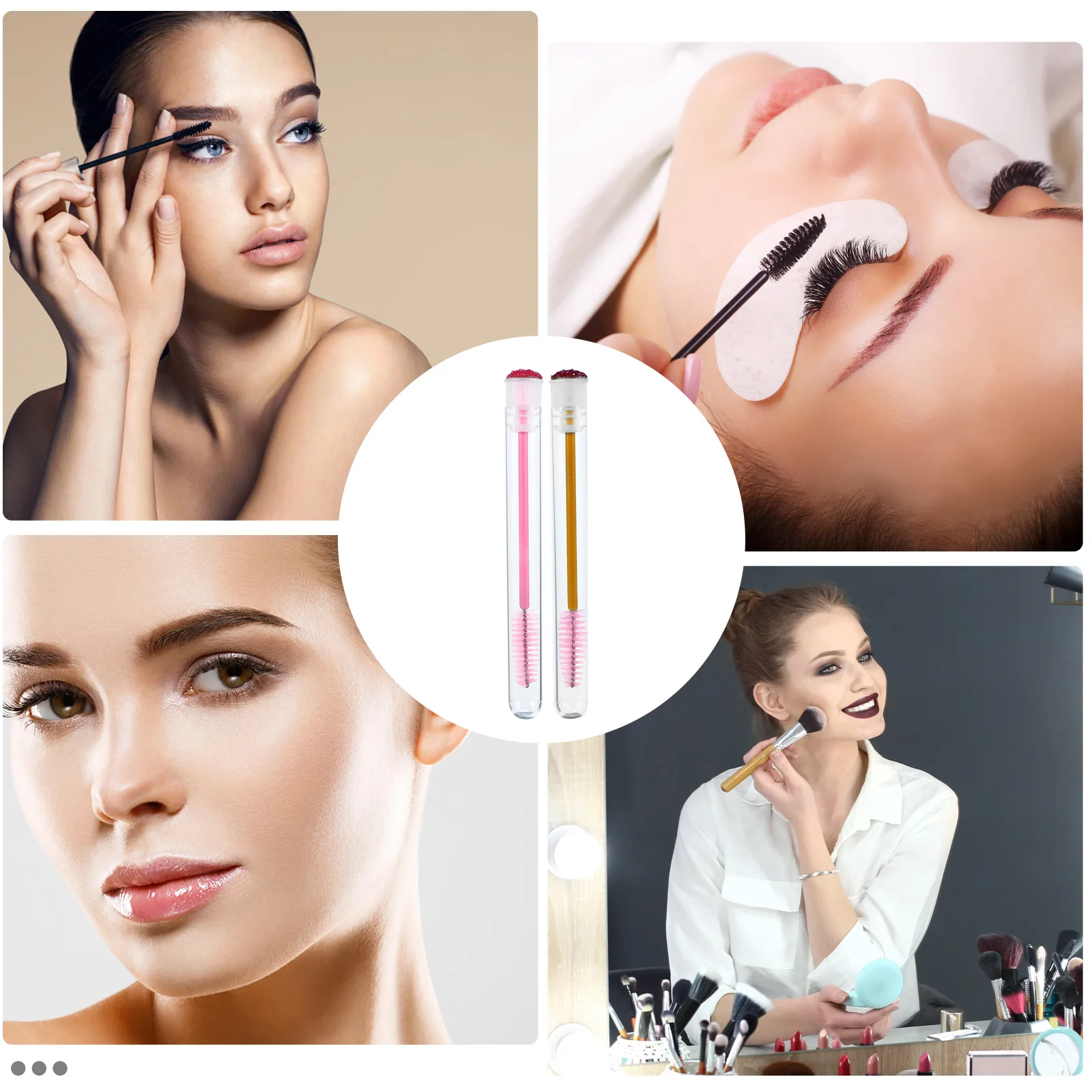 10 pz Spazzola Per Ciglia Tubi Mascara Trasparenti Piccoli Spazzole Abs Portatili Per La Tintura Del Sopracciglio Crescita Delle Ciglia Crema Per L'attaccatura Dei Capelli