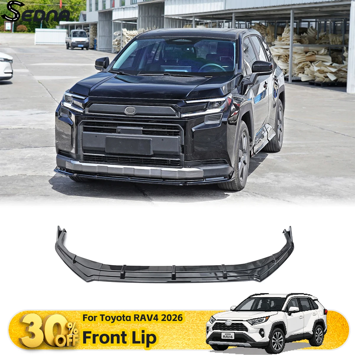 Für Toyota RAV4 2026+ Frontstoßstangenlippe Splitter Spoiler Schutzabdeckung Schaufel Untere Lippen Schutz Bodykit Tuning Zubehör