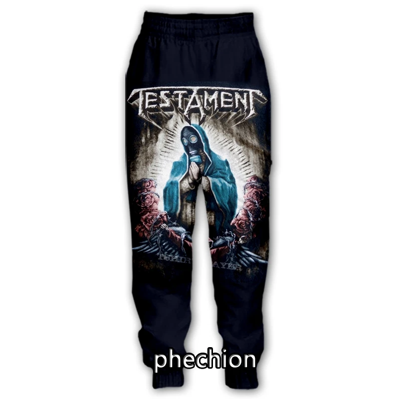 

phechion New Fashion Men/Women Testament ROCK 3D Print Casual Pants Novelty Streetwear Men Loose Sporting Trousers Q28