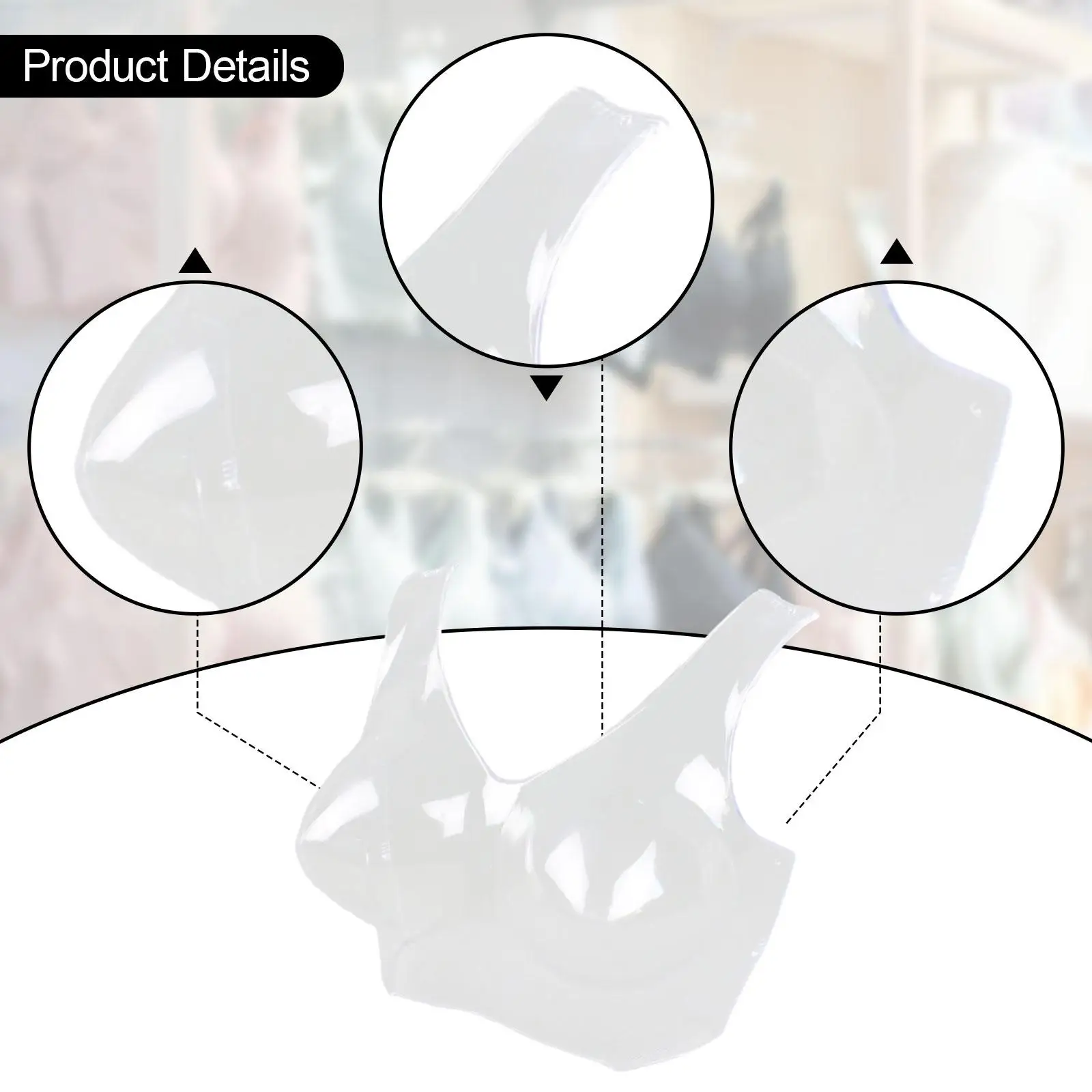 Bra Display Rack for Fuller Cup Lingerie Mannequin Prop Compact Countertop Holder