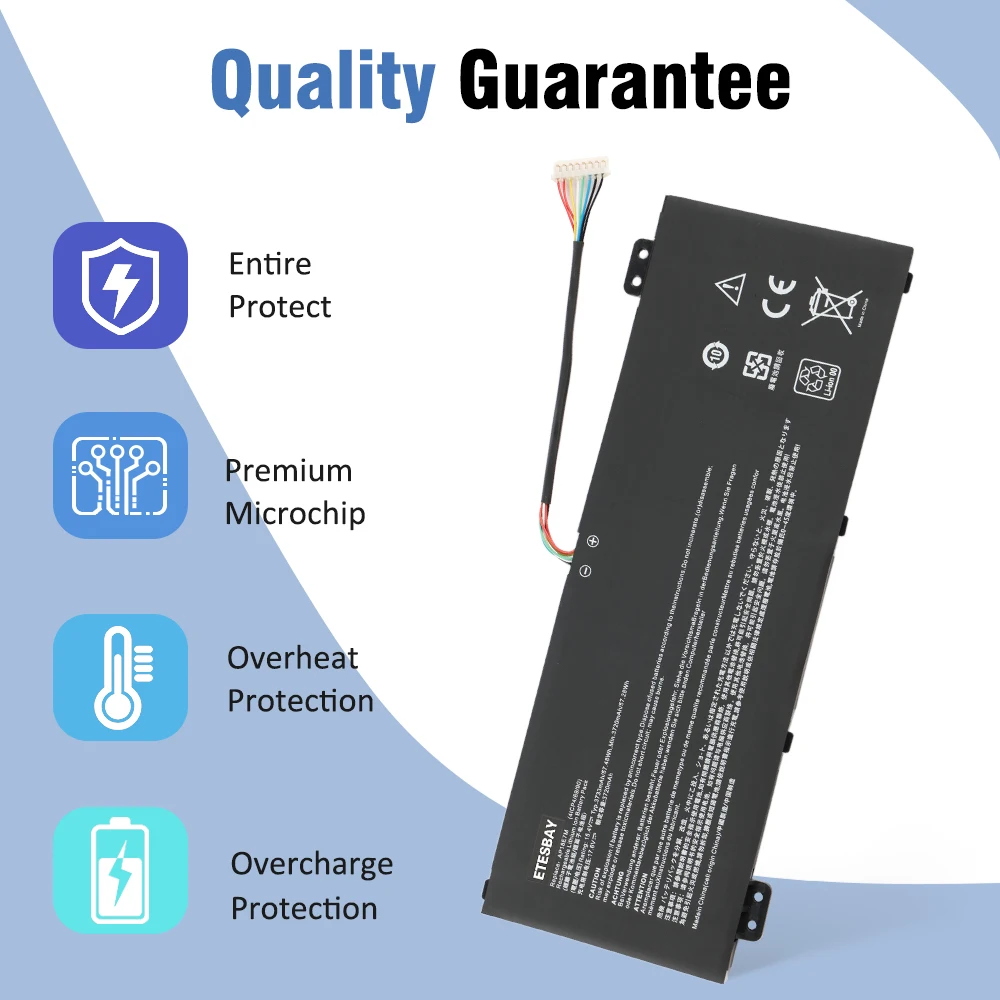 ETESBAY AP18E7M 58.75WH For Acer Predator Helios 300 PH315-52 PH315-53 PH317-53 Aspire 7 A715-74G Nitro AN515-54  Laptop Battery