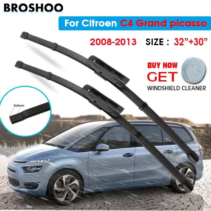 

Car Wiper Blade For Citroen C4 Grand picasso 32"+30" 2008-2013 Auto Windscreen Windshield Wipers Blades Window Wash Bayonet Arms