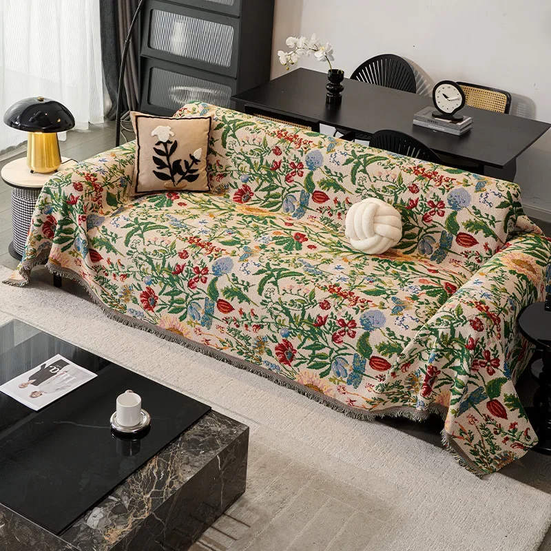 1PC Sofa Cover Autumn and Winter Blue Enchantress Sofa Cover Warm Non-slip Anti-cat Scratching Home Textile