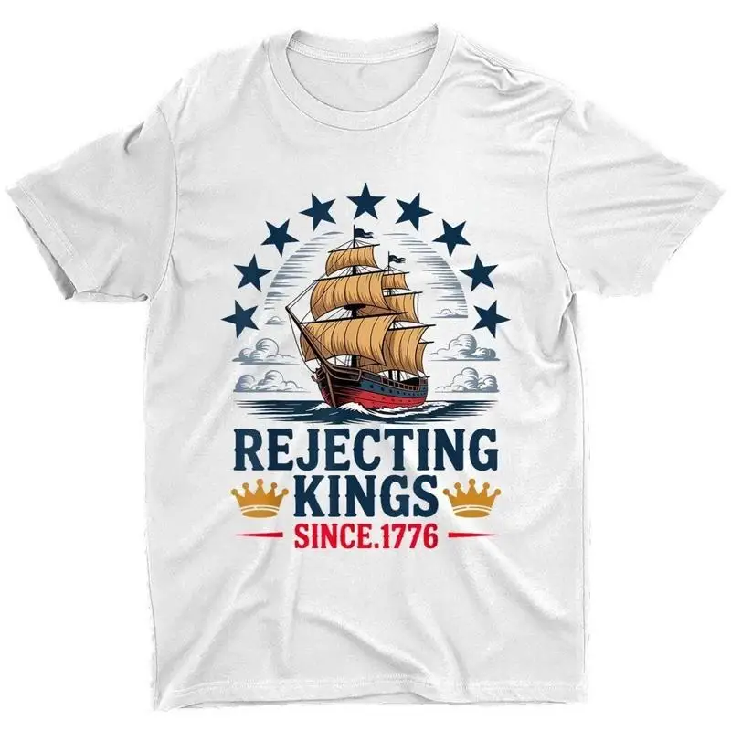 Rejecting Kings Since 1776 Retro No 4Th Of July T Shirt