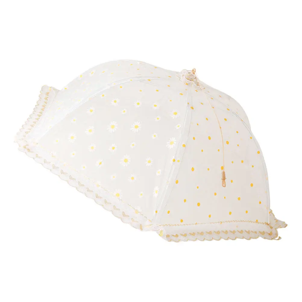 

Складной сетчатый чехол-тент для еды с стильным дизайном «Маргаритка» для защиты от насекомых и пыли, кухонные принадлежности для дома