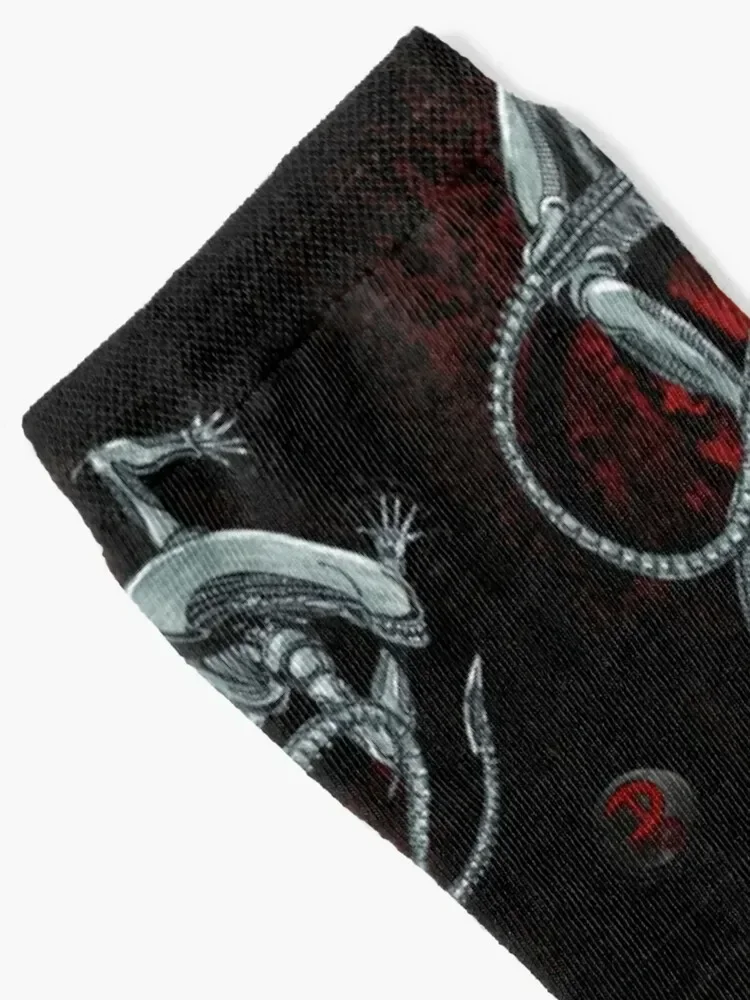 Xenomorph (DmNerdArtist) Socks with print FASHION Mens Socks Women's