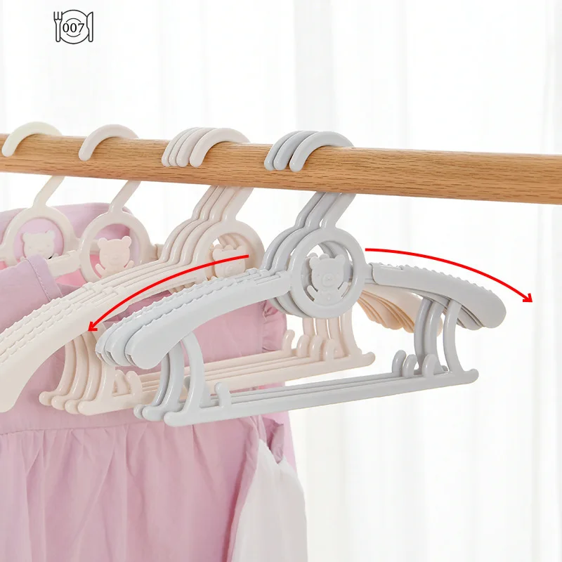 Baby Hangers ChildrenCoats Storage HangerCloset Organizer KidsClothes Hanger RacksPortable Display PlasticHangers Home