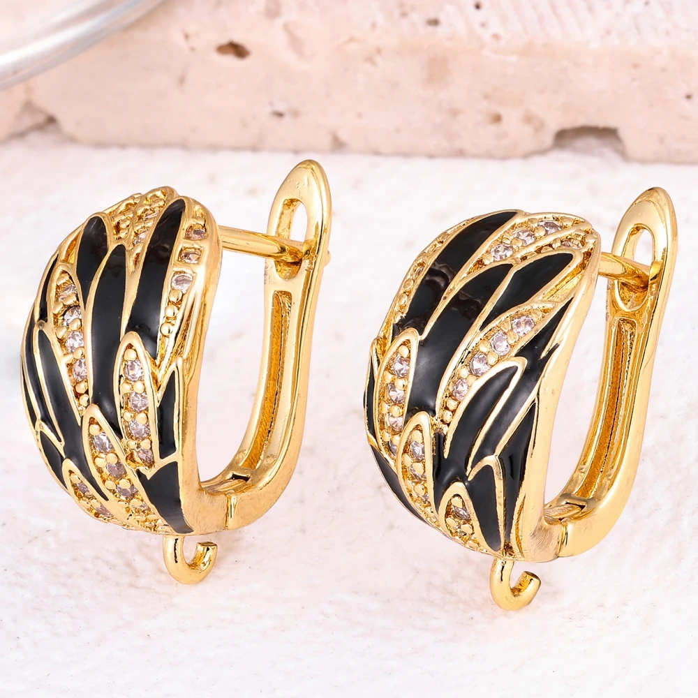 Juya 2, 4 Stück/Set, 18 Karat versilberte, einfache Verbindungselemente, Verschlussösen für Ohrringe, zum Selbermachen von Ohrringen für Damen, geeignet für Edelsteine, Perlen und Kristalle. – Detail 3