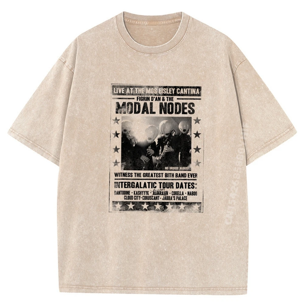 

The Cantina Band Poster Flyer Tops & Tees Loose Printed Tees Adult Soft Washed T-shirts Men Graphic Tshirts