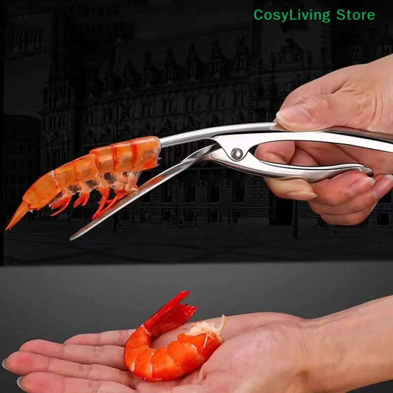 [CL]Stainless Steel Shrimp Peeling Tools Seafood Quick Sheller Shrimp Line Remover Shrimp Shell Peeler Kitchen Tools[CL]