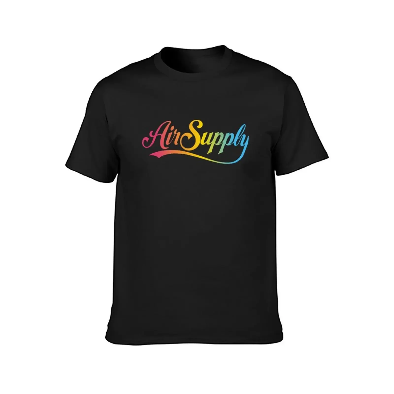 Logo Air Supply rainbow text Classic T-Shirt hippie clothes summer tops graphic tee shirt vintage Short sleeve tee men